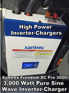 Click here for more info on Xantrex and Victron Energy high power inverter-chargers